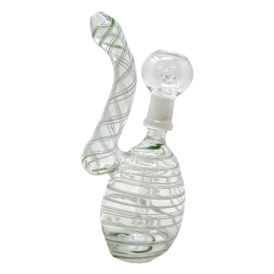 5.5" Grenade Spiral Ribbon Bubbler Hand Pipe with Oil Dome - [XSB-18B]