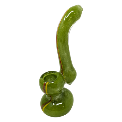 6" Assorted Frit Dual-Ribbon Bubbler Hand Pipe - (Pack of 2) [ZD211]
