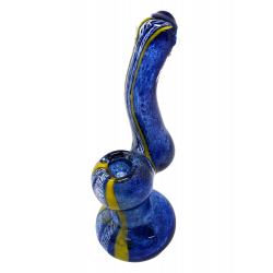 6" Full Frit Single Ribbon Swirl Bubbler Hand Pipe - (Pack of 2) [ZD225]