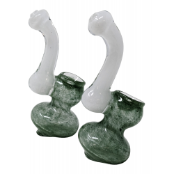 4" Mini Two Tone Frit Bubbler Hand Pipe - (Pack Of 2) [ZD33]
