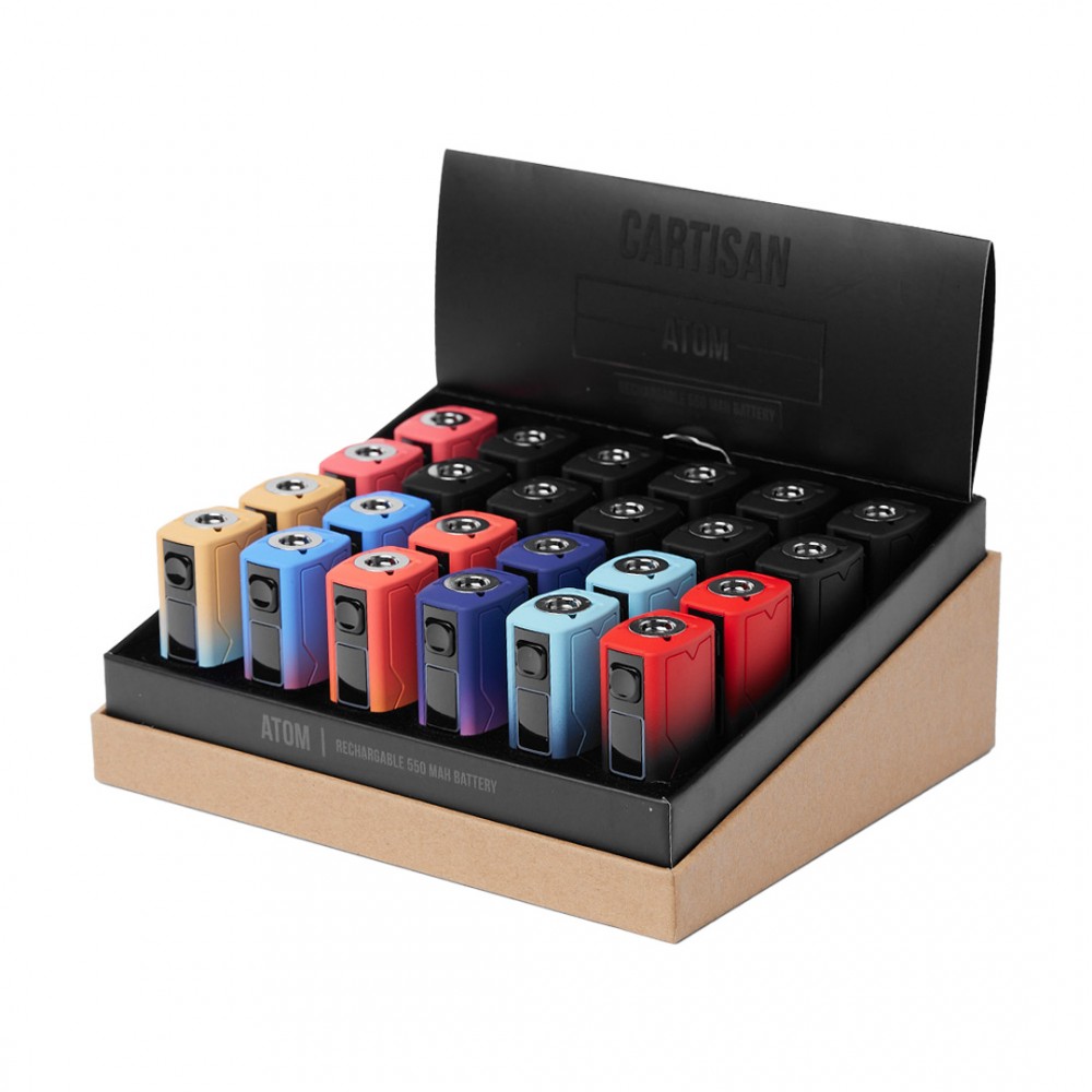 Cartisan Atom Gradient 510mAh Cartridge Battery – 24 Count Display