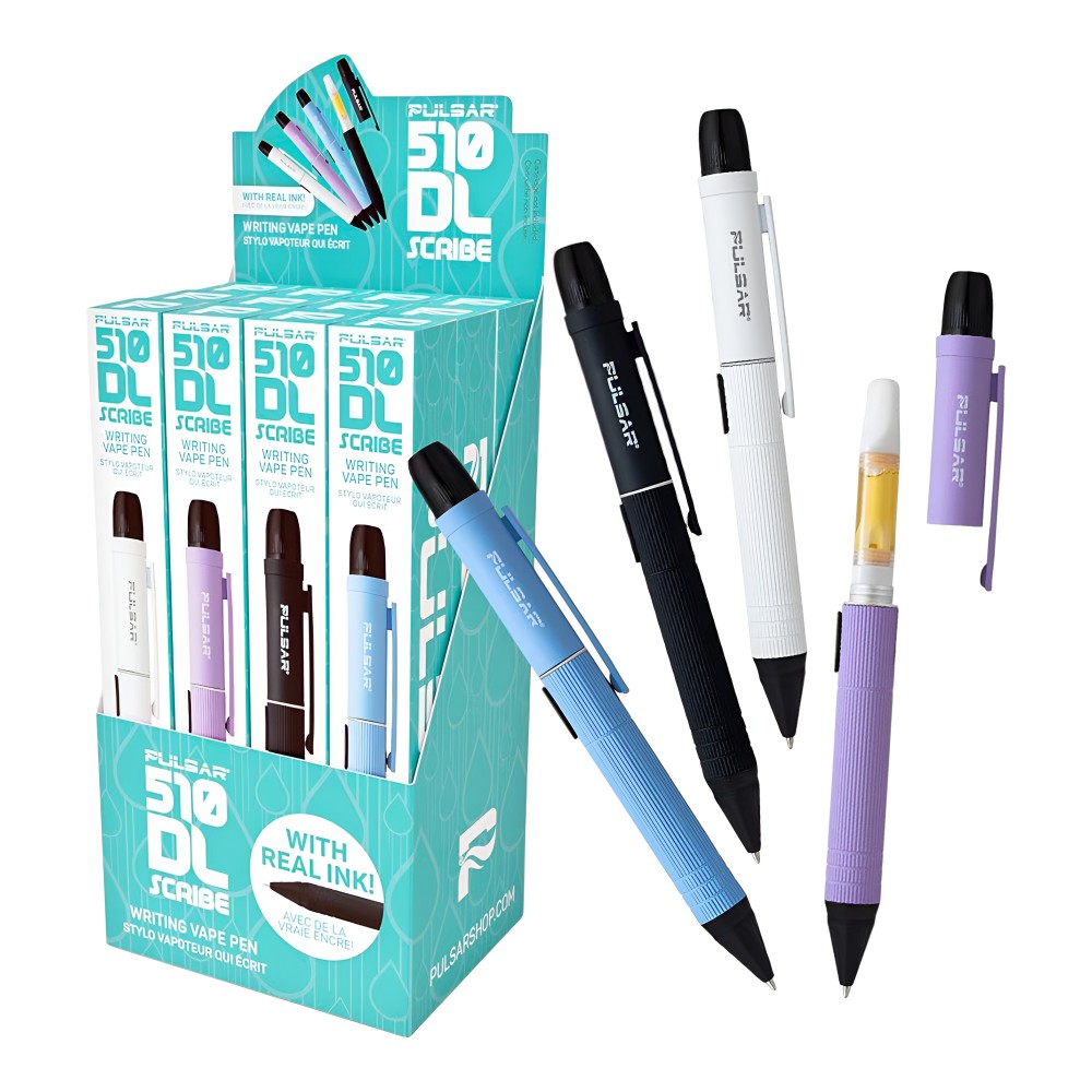 Pulsar 510 DL Scribe Vape Pen Battery 500mAh - Assorted Colors - 12ct Display - Reliable Vape Pen Battery in Multiple Colors