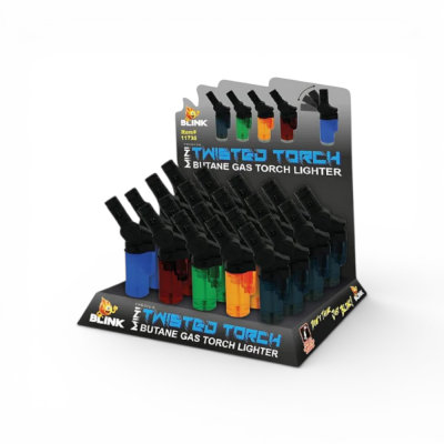BLINK Mini Twisted Torch Lighter – Assorted Colors – 20ct Display