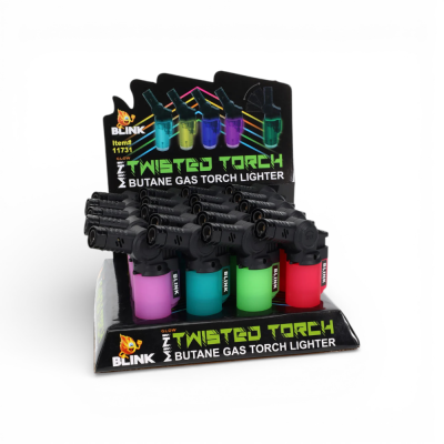 BLINK Mini Twisted Torch Lighter – Glow in the Dark – 20ct Display