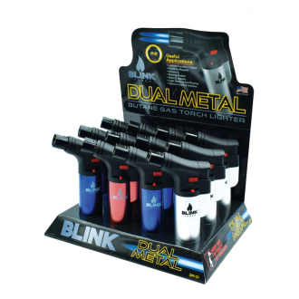 Blink Dual Flame Metal Torch Lighter Gun - (Display of 12) [599]