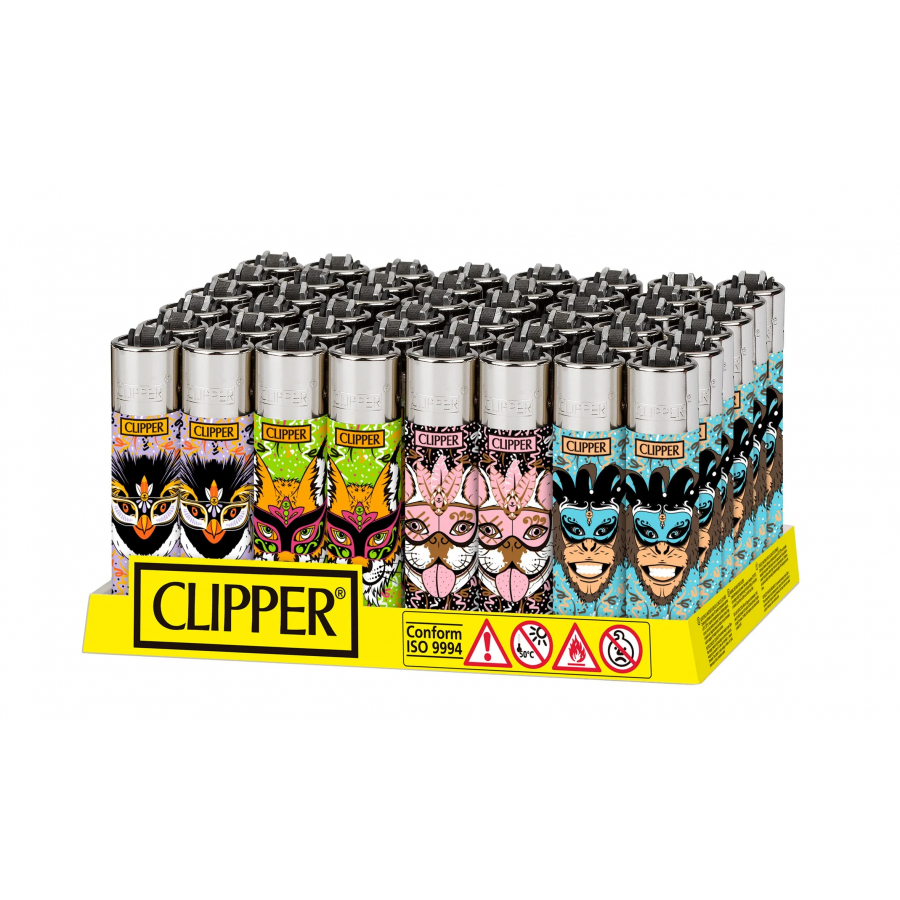 Clipper Classic Lighters - Carnival Animals - (Display of 48) Clipper Classic Lighters - Carnival Animals - (Display of 48)