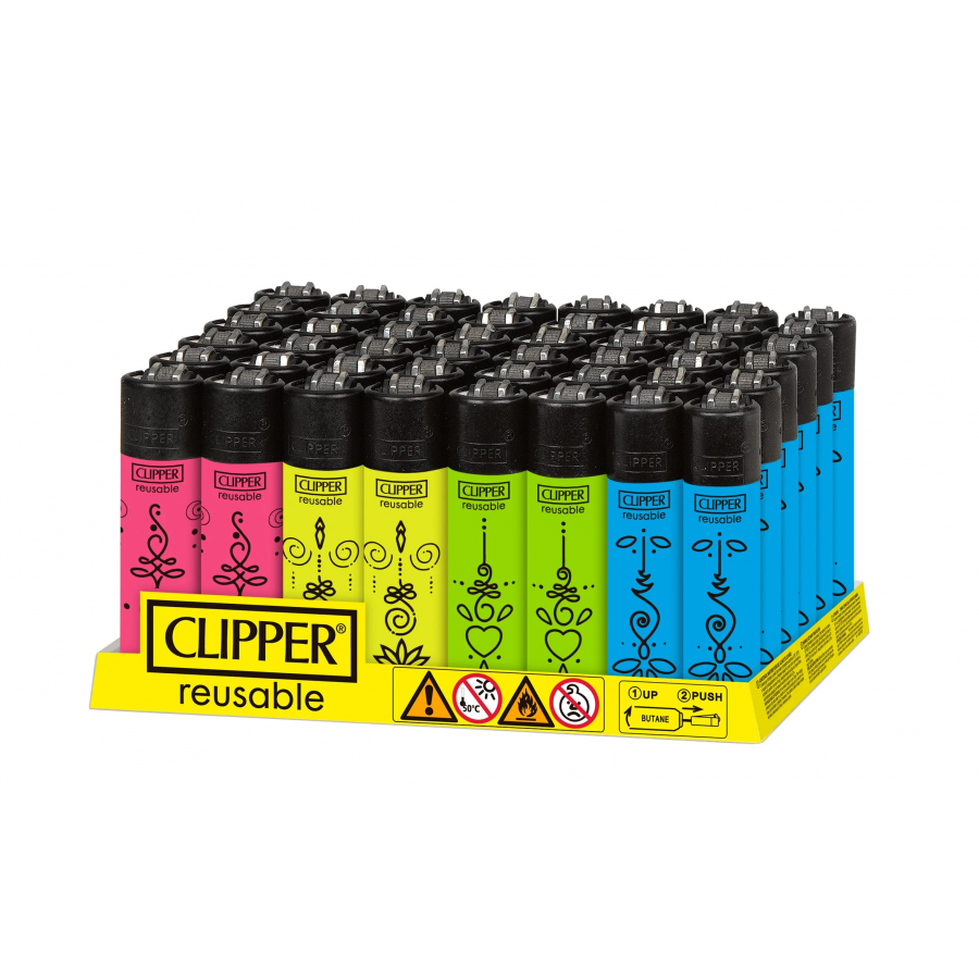 Clipper Classic Lighters - Tattoo - (Display of 48) Clipper Classic Lighters - Tattoo - (Display of 48)
