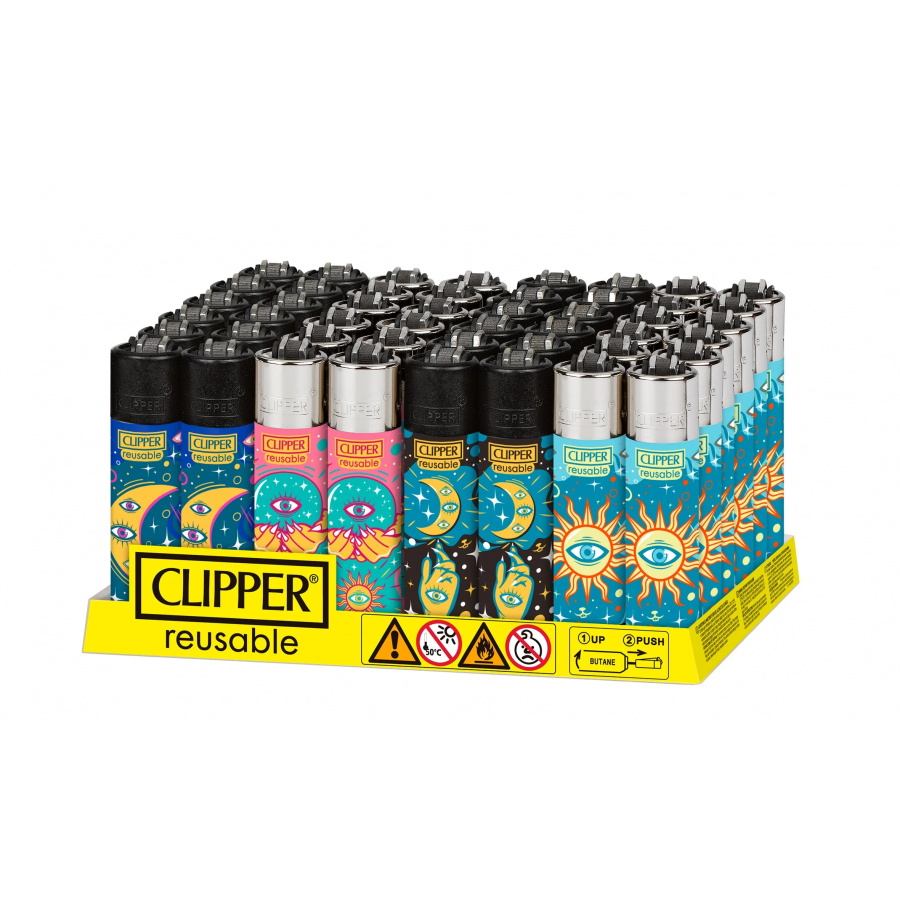Clipper Classic Lighters - Tarot - (Display of 48) Clipper Classic Lighters - Tarot - (Display of 48)