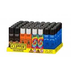 Clipper Classic Lighters - Zig-Zag Collection 2 - (Display of 48)