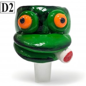 14mm Frog Face In The Haze Bowl - D2 [BL531-D2]