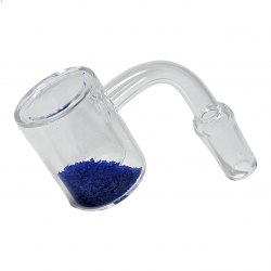14mm Male Joint Thermal Quartz Banger With Glass Color Frit Assorted [DS699]
