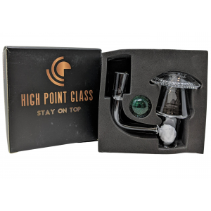  20mm Spinning Quartz Banger set with 5 Terp pearls & 1 Glass carb cap - 10mm Female Joint [DSQ836]