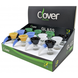 Clover Glass - 14mm Color Tube Long Handle Bowl - Assorted Colors - (Display of 12) [WPH-1008-D12]