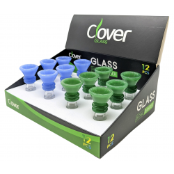 Clover Glass - 14mm Color Tube Bowl - Assorted Colors - (Display of 12) [WPH-228-D12]
