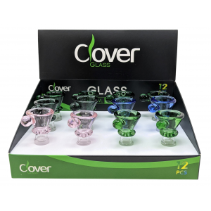 Clover Glass - 14mm Color Tube Bowl - Assorted Colors - (Display of 12) [WPH-232-D12]