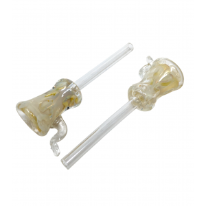 Heavy Silver Fumed 9MM Slide Bowl (Pack of 2) [HHS9] 