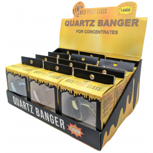 14mm Assorted Color Tube Quartz Bangers - (Display of 12) [FSD-0002]