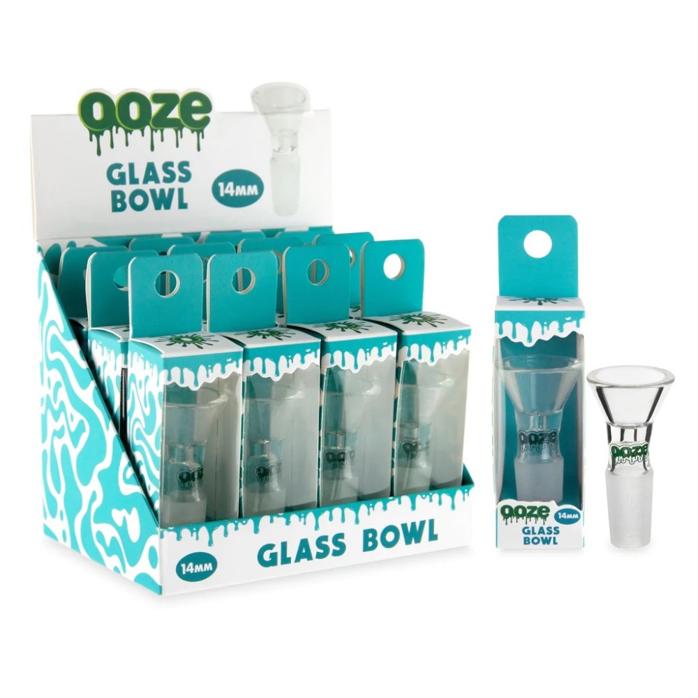 Ooze Borosilicate Quartz Glass Bowl 14mm Male 12ct Display