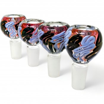 14mm Gold-Fumed Slyme Bowl - 4pk [SAA04]