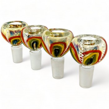 14mm Twist & Blaze Vibrant Multi-Color Bowl - 4pk [SAA05]