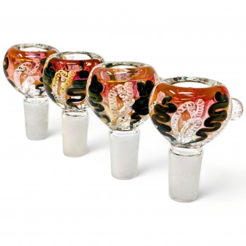 14mm Gold Rose Swirl Lattice Elegance Bowl - 4pk [SAA10]