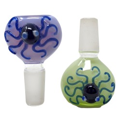 14mm Slyme Tube With octopus Bowl (Pack Of 2) [SG2683]