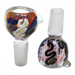 14mm Gold Fumed Art Bowl With Slyme Color (Pack of 2) [SG3335]