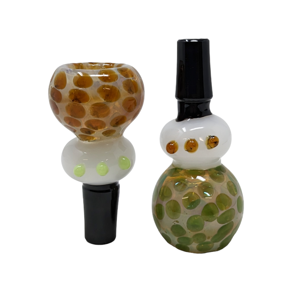 14mm Fumed Art Honeycomb Marble Art Bowl - (Pack of 2) [YT25]