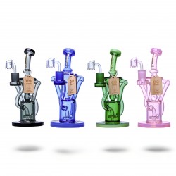 Cheech Glass - 8" Full Colored Recycler Water Pipe - [CH-161]