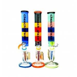 Cheech Glass 13" Frit Straight Tube Water Pipe With Galactic Cheech Logo 14Female [CHE-191]
