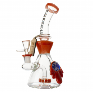 9" Cheech Glass Red Drippy Face Dichro Rig Water Pipe [CHE-199]