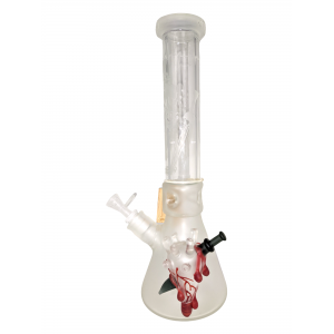 15" Cheech Glass "Your Heart Belongs to Cheech" Beaker Water Pipe with Dab Pad - [CHE-216]