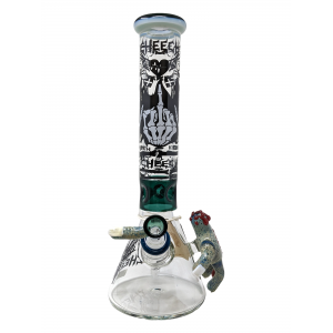 14" Cheech Glass Zombie Fingers Beaker Water Pipe with Dab Pad - [CHE-219]