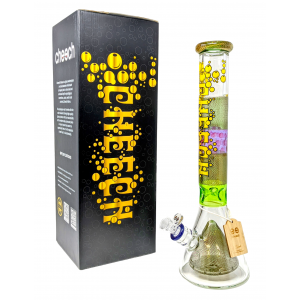 16" Cheech Glass Air Trap Triangle Perc Beaker Water Pipe - [CHE-244]