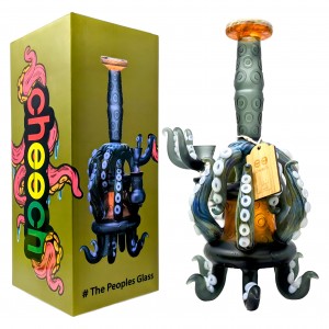 Cheech Glass - 10" You Can Never Have Too Many TenTacles Frosted Water Pipe - Blue [CHE-268]