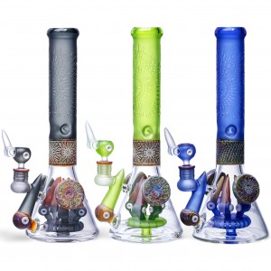 Cheech Glass - 15" You Can See Me Sandblasted Beaker Water Pipe - [CHE-27]