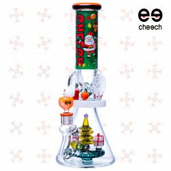 Cheech - 14" Christmas Tale In Every Inhale Festive Beaker Water Pipe - [CHE-286]