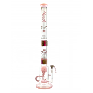 Cheech - 25.5" Detachable Part W/ 2-Matrix Perc Water Incycler Water Pipe - Pink [CHWP04]