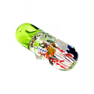 Cheech - 4.3" Freezable Glycerin Filled Earthy Theme Hand Pipe - D2 [GHP672]