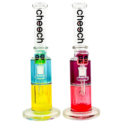 Cheech Glass 13.5" Dual Color Glycerin Rig With Perc Water Pipe [HR-GY119]