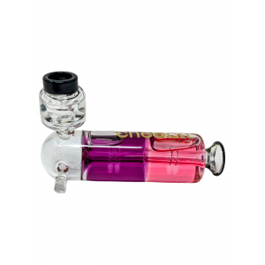 Cheech - 4" Double Color Glycerin Filled Hand Pipe [PIPE-17-2]