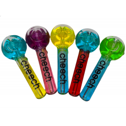 4" Cheech Glass Double Glycerin Lollipop With Pouch Hand Pipe [PIPE-6]