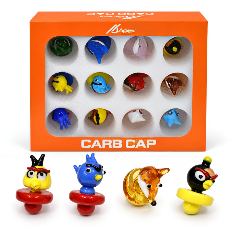 APEX Barks & Tweets Glass Carb Cap – 12ct Display
