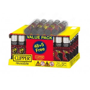 Clipper Reuseable Lighters - Animal Corps -  48ct Display + 5ct Free