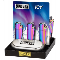 Clipper Classic Large Metal - Icy Colors - 12ct Display [CCLM-05]