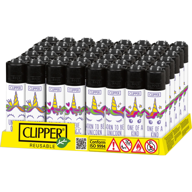 Clipper Lighter - Unicorn - (Display of 48)