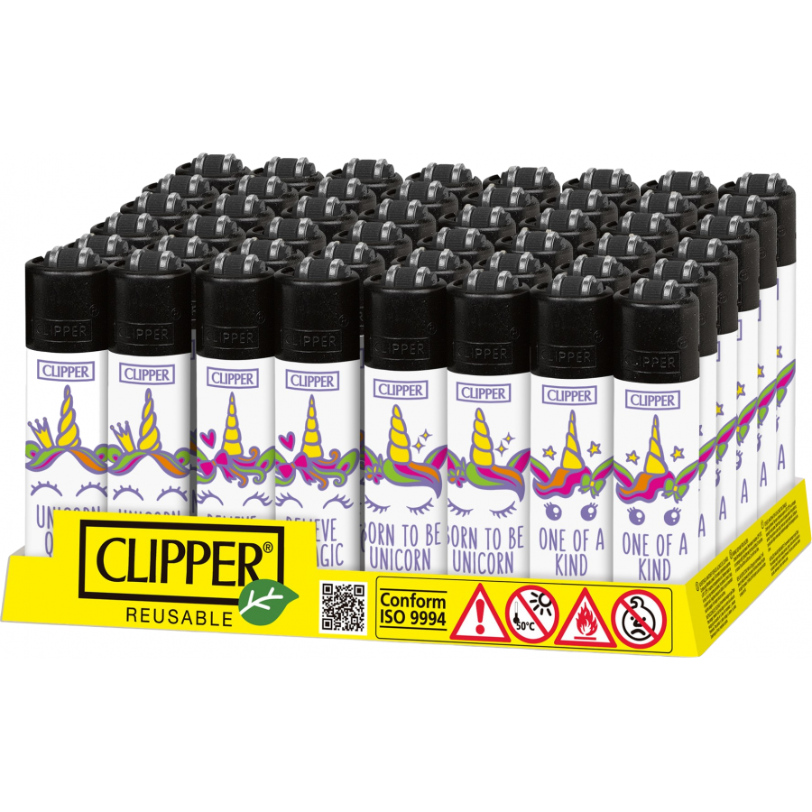 Clipper Lighter - Unicorn - (Display of 48) Clipper Lighter - Unicorn - (Display of 48)