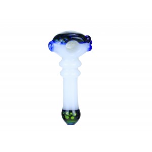 4" Clover Glass Honey Comb Art With Screen Bowl Hand Pipe [GW9735]