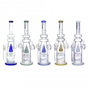 Clover Glass - 17" Sprinkler Perc Water Pipe [WPA-103]