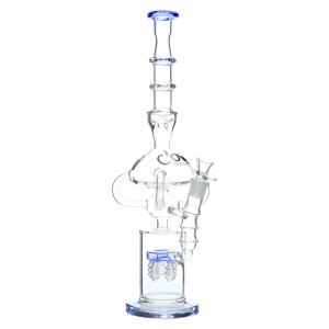 Clover Glass - 16" Spiral Perc Dome Chamber Recycler Water Pipe - [WPA-230]